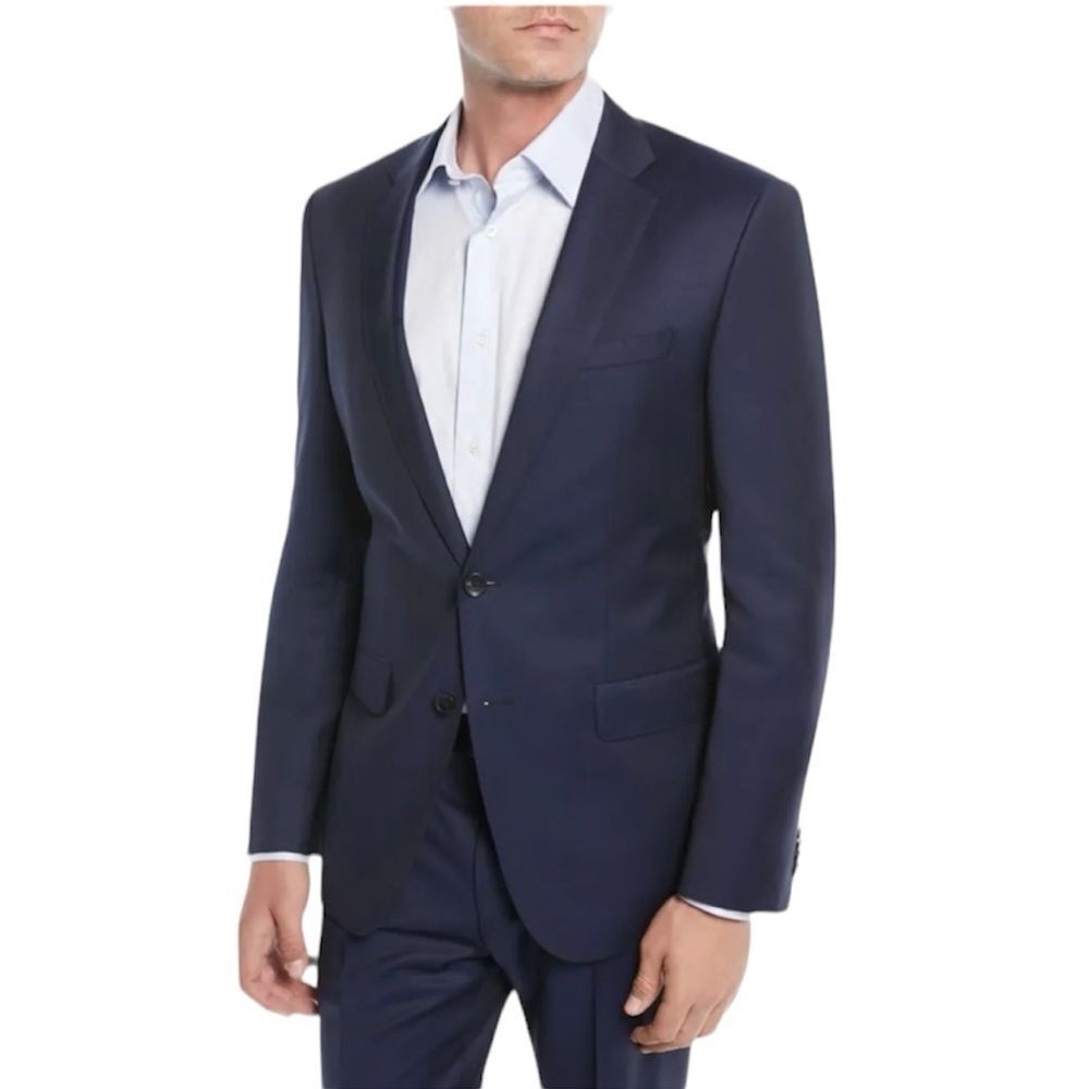 Hugo Boss Slim-fit Jacket Blazer in Virgin Wool Navy Blue 38R